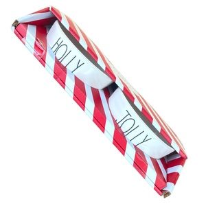 Rae Dunn Holly & Jolly Holiday 4" Pet Bowl Gift Set White w/Black Lettering NIB